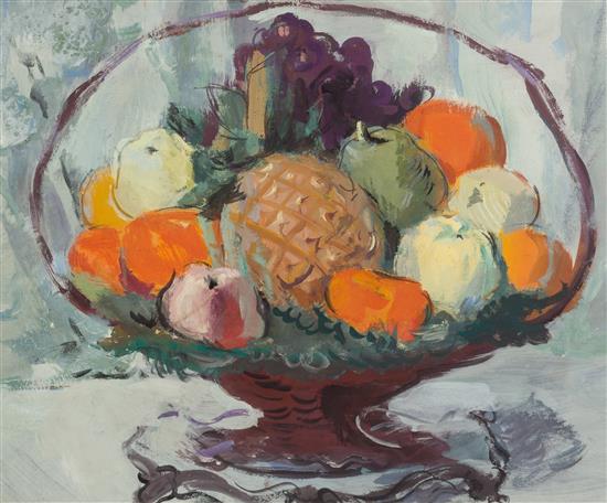 Appraisal: Sale Lot Alexandre Jacovleff Russian - Etude fruits tempera on