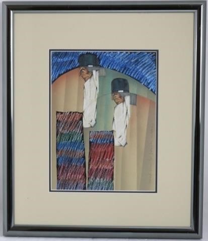 Appraisal: AMADO M PENA BORN AZ MIXED MEDIADRAWING DEPICTING NATIVE AMERICAN