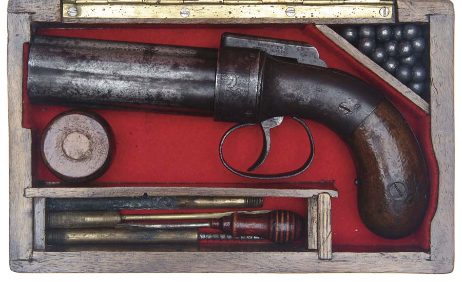 Appraisal: ALLEN WHEELOCK POCKET SIZE PEPPERBOX PISTOL Cal SN -shot bbl