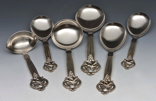 Appraisal: Johannes Siggaard Danish - A set of six various Danish