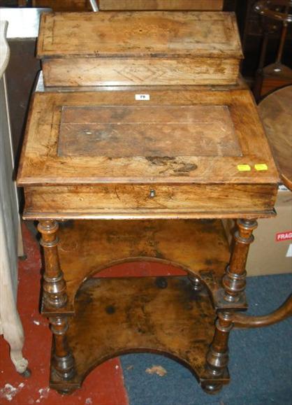 Appraisal: A Victorian walnut Davenport