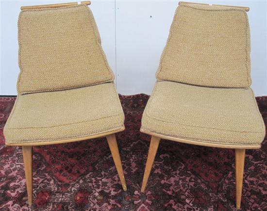 Appraisal: PAIR OF SIDE CHAIRS Mid th C Danish modern side