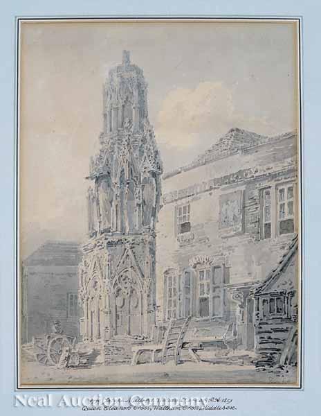 Appraisal: Joseph Mallord William Turner British - Queen Eleanor's Cross Waltham