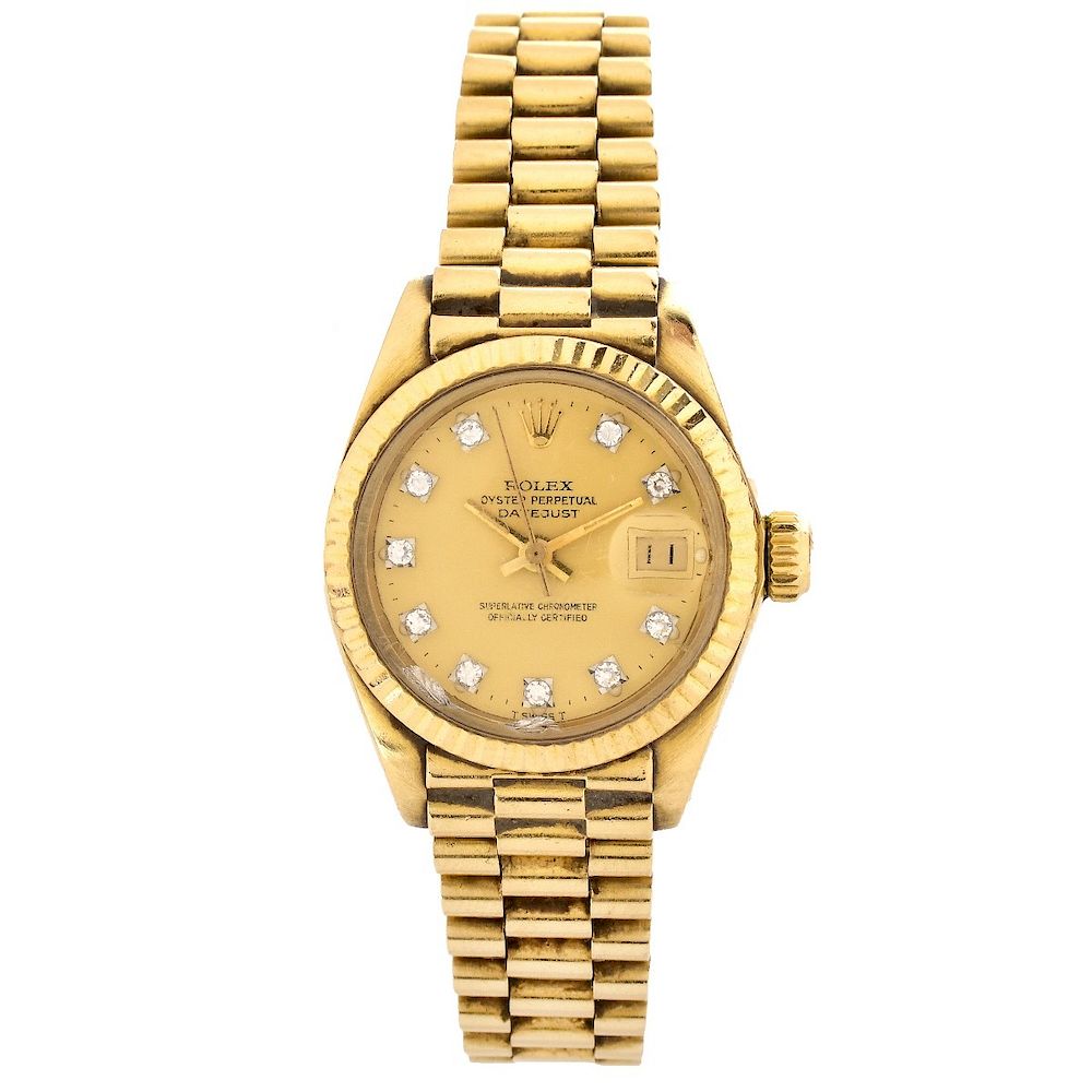 Appraisal: Lady's Rolex K Gold Date Just Watch Lady's Vintage Rolex