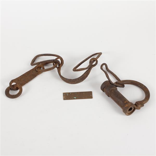 Appraisal: Iron hand wrought Slave Shackles