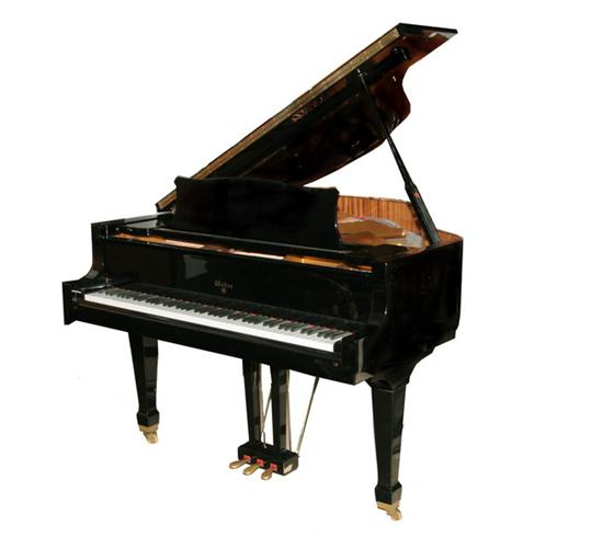 Appraisal: WEBER BLACK LACQUERED BABY GRAND PIANO th century marked Weber