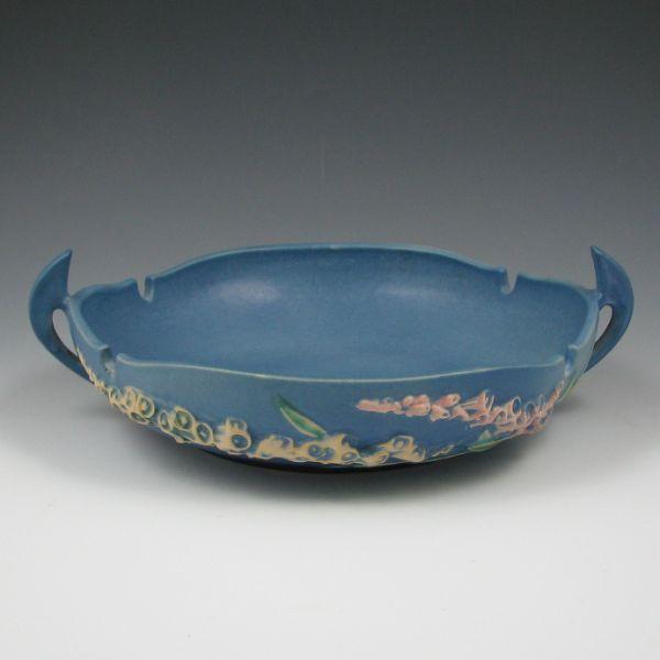 Appraisal: Roseville Foxglove bowl in blue Marked Roseville USA - Mint