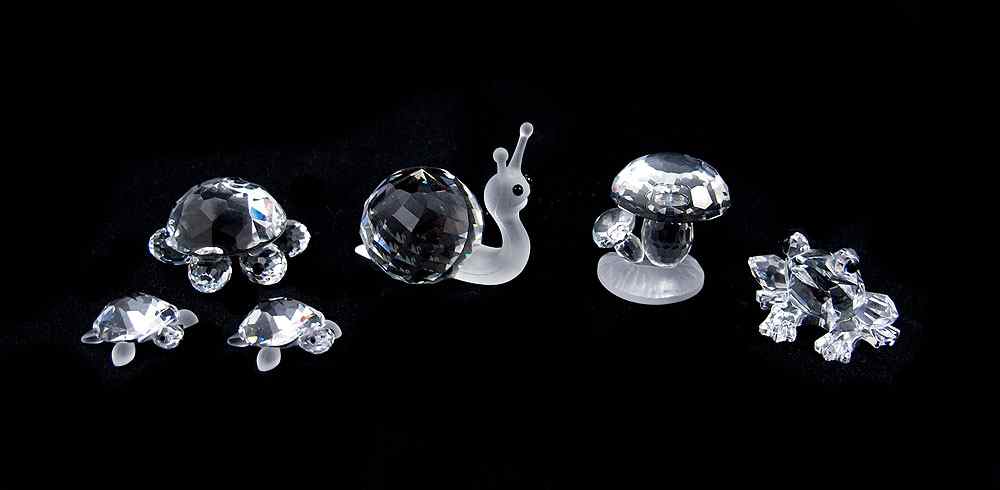 Appraisal: SWAROVSKI CRYSTAL FIGURES piece lot to include TOADSTOOL A Stocker