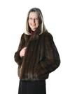 Appraisal: FUR JACKET - Natural chocolate brown sable by Sorbara Size