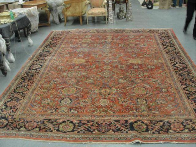 Appraisal: Handmade Heriz Style Carpet From a prominent New Jersey estate