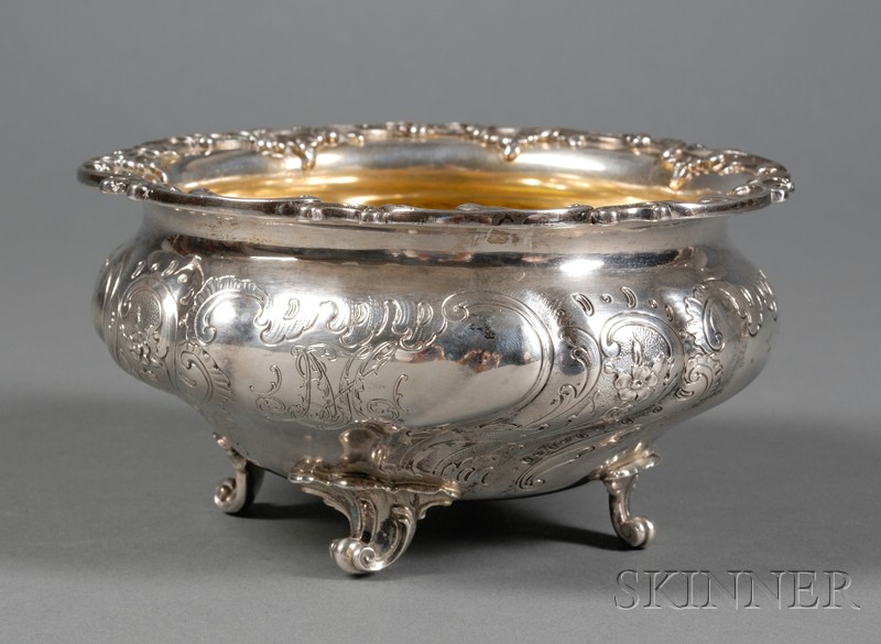 Appraisal: German Silver Rococo Revival Sugar Bowl late th century Sy