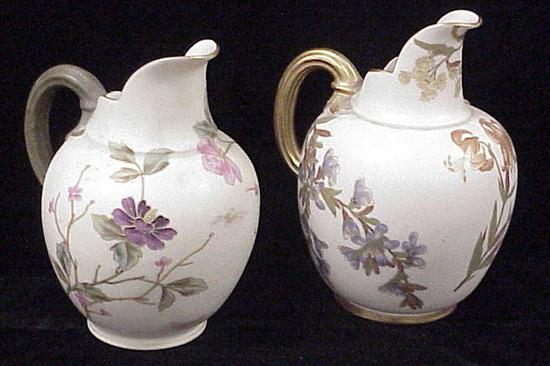 Appraisal: Royal Worcester floral decorated '' pitcher gilt accent and handle