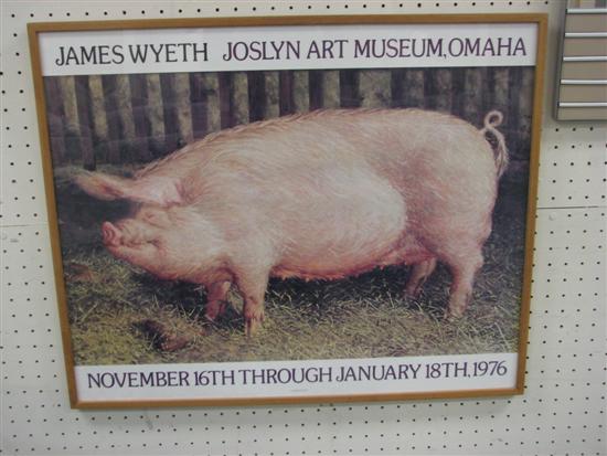 Appraisal: Jamie Wyeth American b poster signed photo mechanical image of