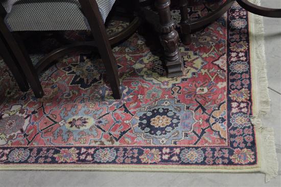 Appraisal: ORIENTAL AREA RUG Pink ground with single border and repeating