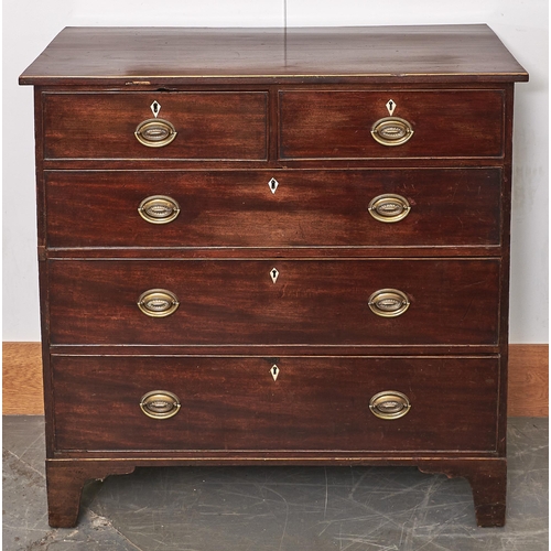 Appraisal: A George III mahogany chest of drawers early th c