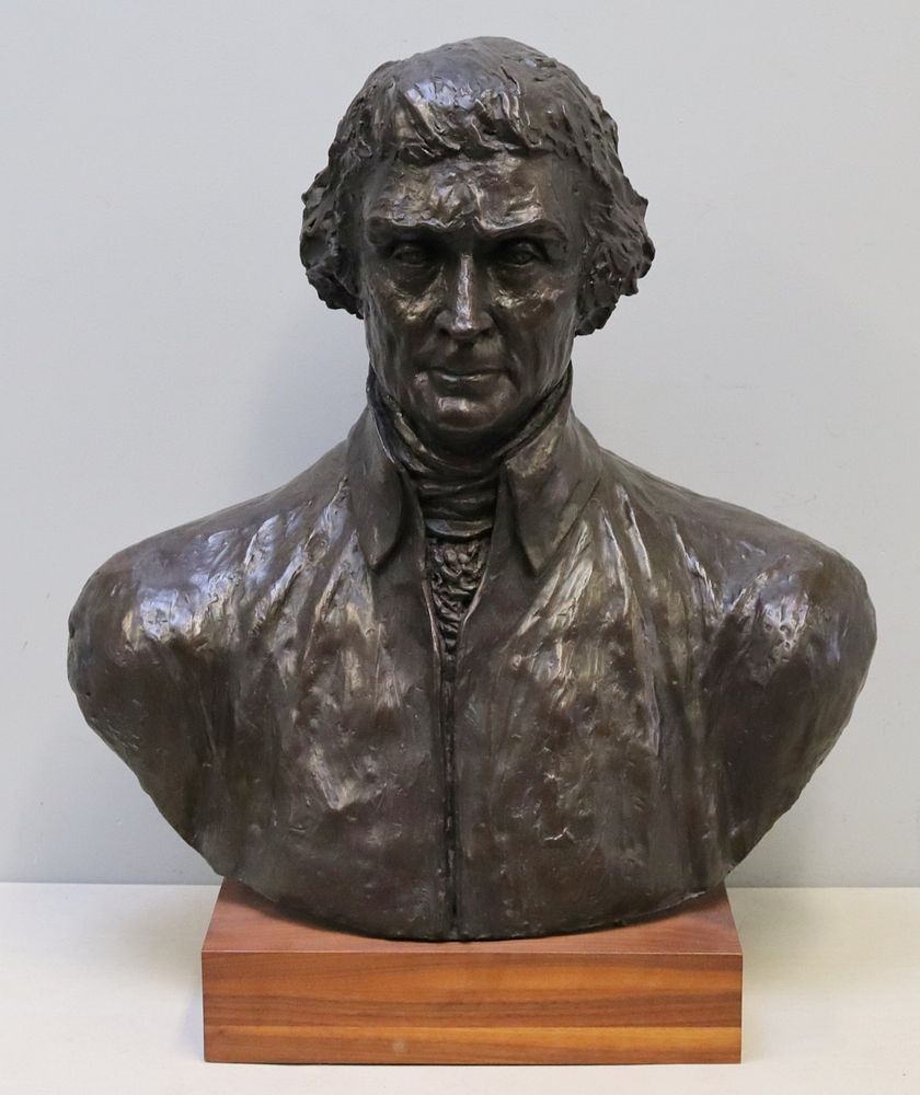 Appraisal: Tommie Wurtsbaugh Glick American - Signed Bronze Bust Of Thomas