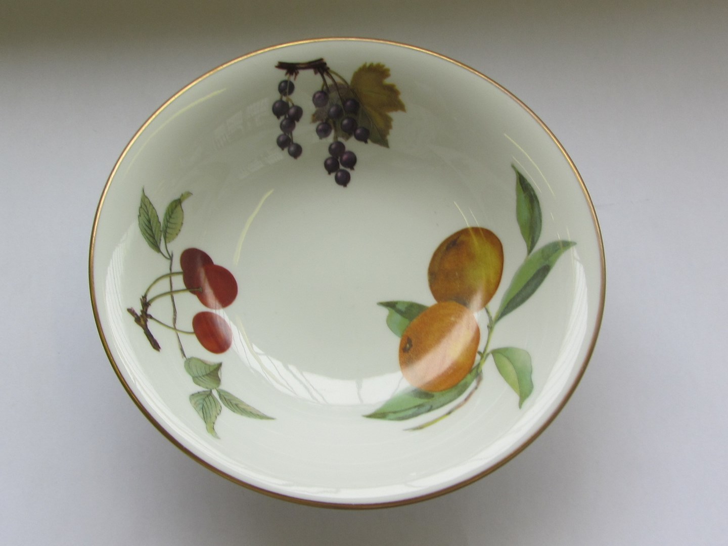 Appraisal: A Royal Worcester 'Evesham' pattern part service comprising eight plates