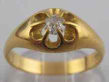 Appraisal: A yellow metal tests carat gold and diamond ring approx