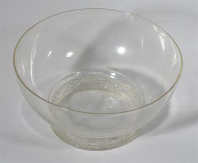 Appraisal: Dampierre' no a Lalique clear and frosted glass bowl designed