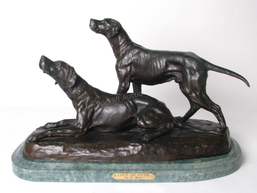 Appraisal: A cast bronze figure after the original Au Coup de