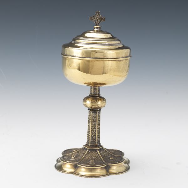 Appraisal: GORHAM VERMEIL GOLD ON STERLING SILVER ECCLESIASTICAL CHALICE WITH COVER