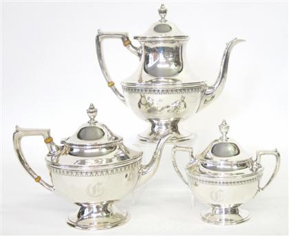 Appraisal: Sterling silver tea service th century