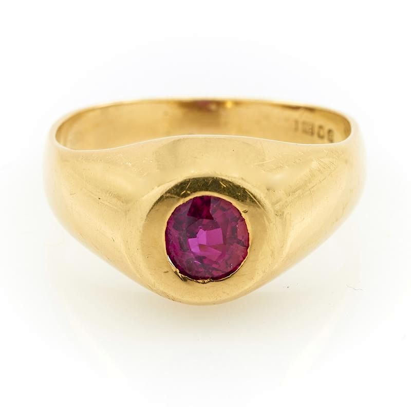 Appraisal: k Yellow gold and ruby ring k Yellow gold and