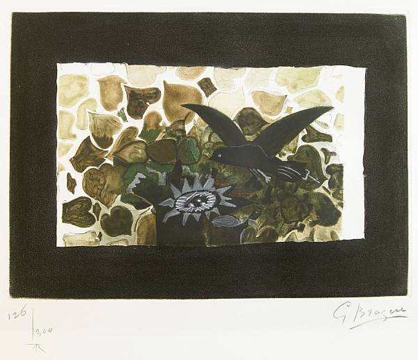 Appraisal: After Georges Braque French - Le nid verte MA c