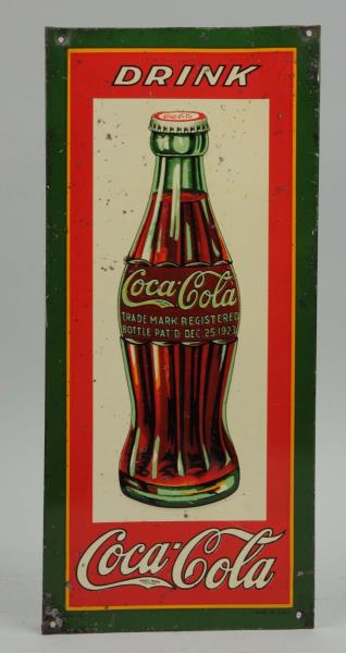 Appraisal: 's Coca-Cola Tin Litho Advertising Sign Made by Donasco Sign