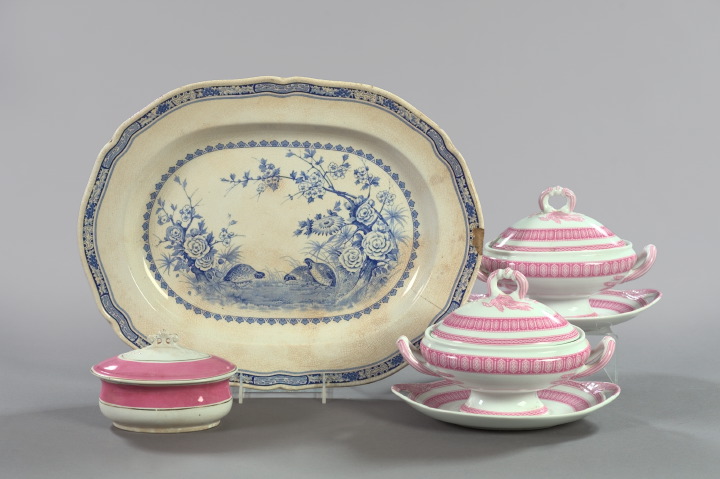 Appraisal: Six Pieces of Porcelain and Ironstone consisting of a pair