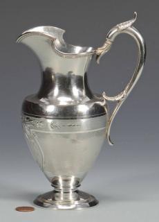 Appraisal: Natchez Coin Silver Cream Jug Natchez Mississippi coin silver cream