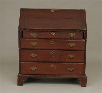 Appraisal: American Painted Four-Drawer Slant-Front Desk