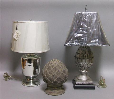 Appraisal: TWO TABLE LAMPS The first of baluster form and in