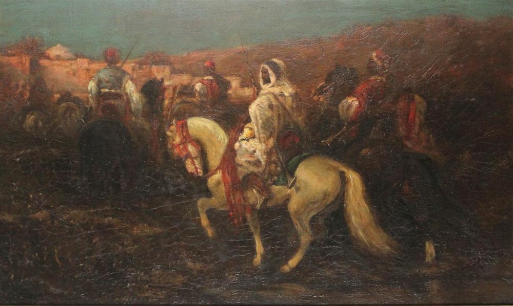 Appraisal: ADOLF CHRISTIAN ADOLF SCHREYER GERMAN - ARABS ON HORSEBACK Oil