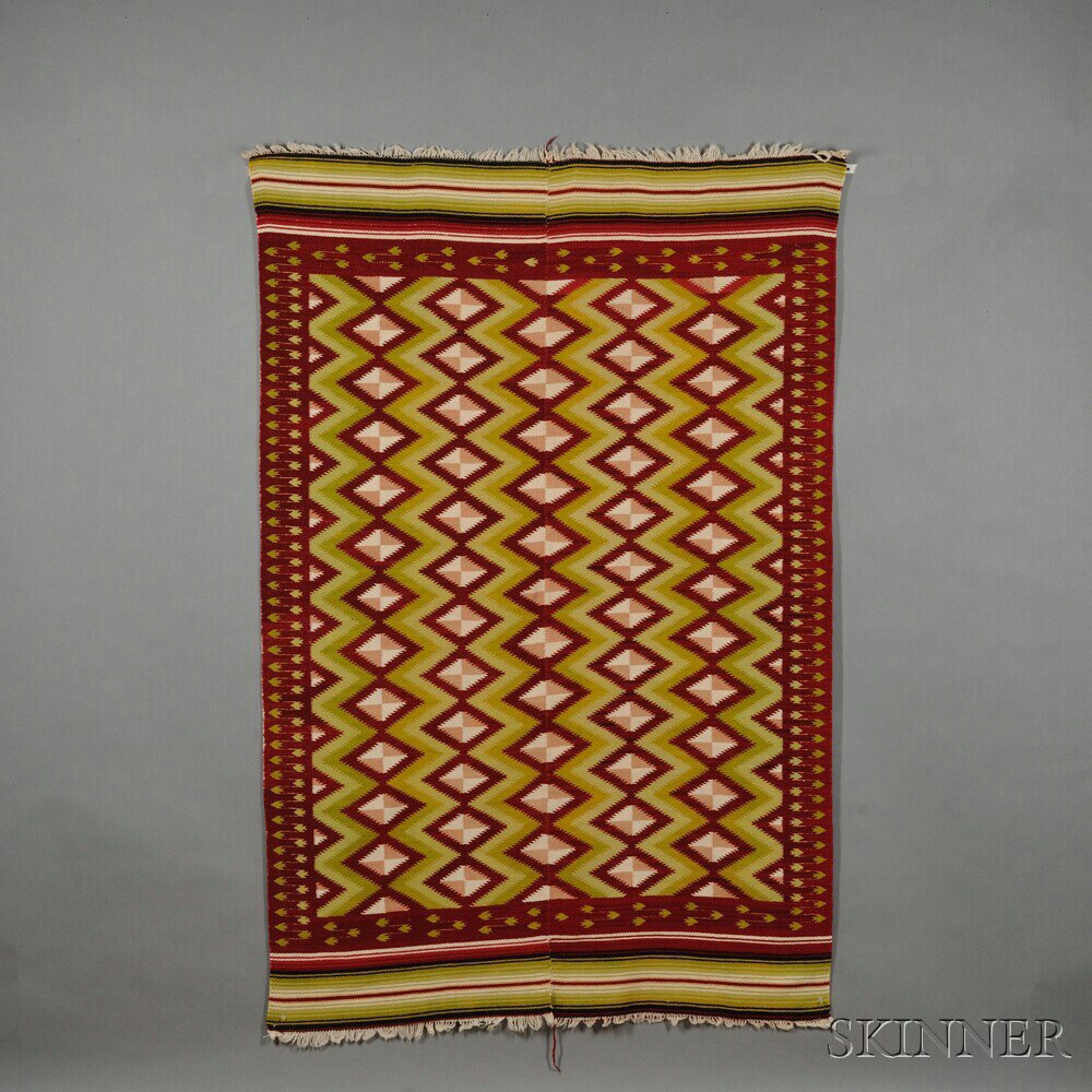 Appraisal: Rio Grande Mexican Weaving woven in two panels and with