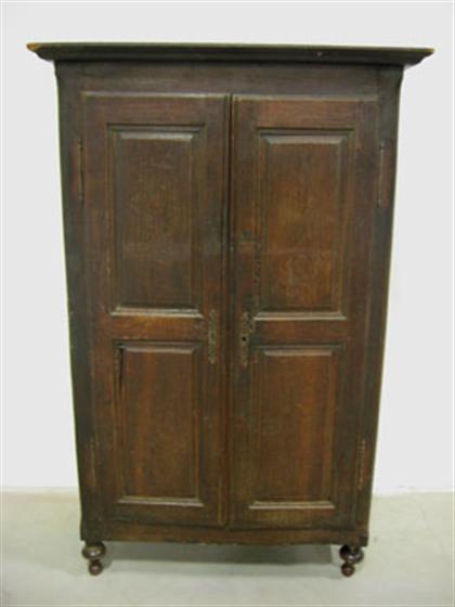 Appraisal: Provincial Louis XV style walnut small armoire H W D