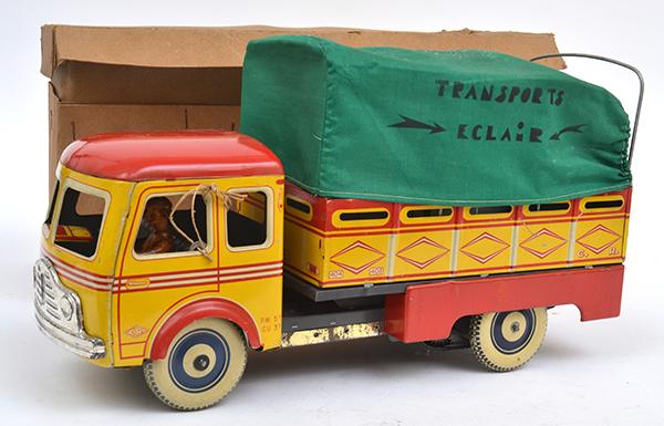 Appraisal: CR FRANCE TINPLATE COVERED TRUCK YELLOW AND RED LITHOGRAPHED OUTER