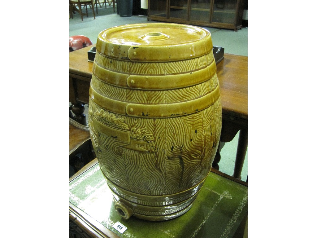 Appraisal: Stoneware storage barrel