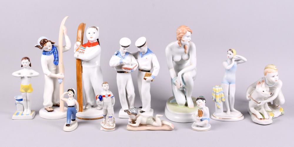 Appraisal: GROUP OF RUSSIAN HUNGARIAN PORCELAIN FIGURES TH CENTURY