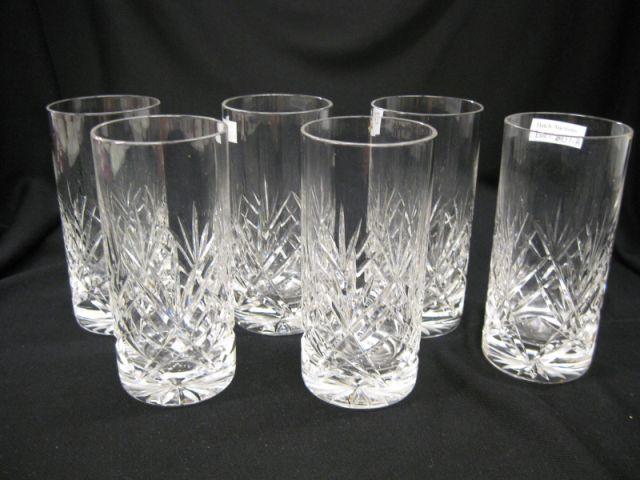 Appraisal: Cut Crystal Iced Beverage Glasses similar to Waterford Lismore '