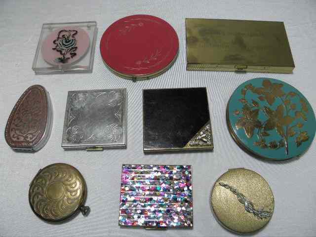 Appraisal: Assorted vintage powder compacts etc Includes brands such as Volupte