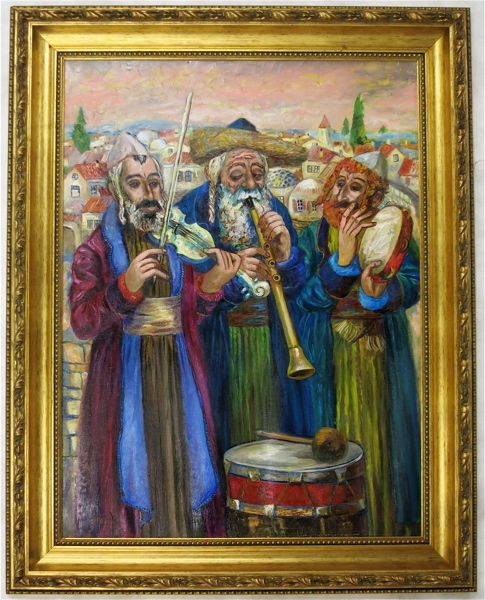 Appraisal: ALEXANDER KANCHIK OIL ON CANVAS Russia born Three men playing