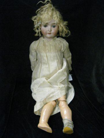 Appraisal: Victorian German Bisque Head Doll My Girlie glass eyes all