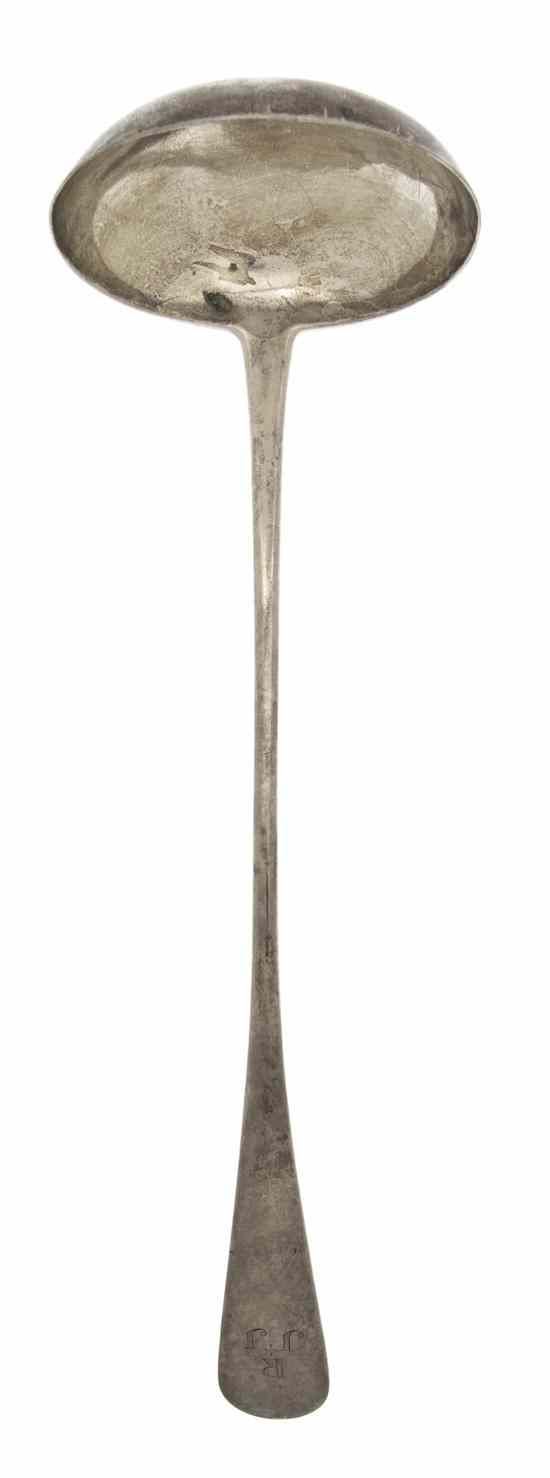 Appraisal: A Scottish Silver Ladle Marshall Sons Edinburgh further stamped AW