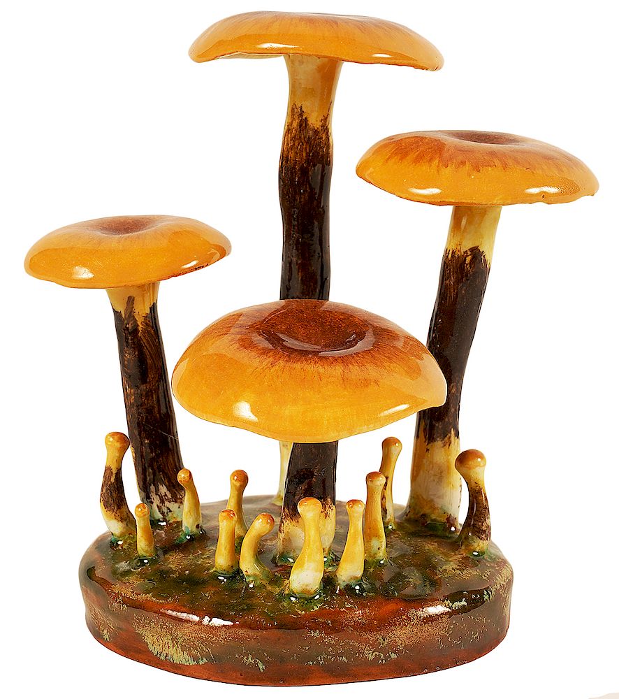 Appraisal: Lorenzen 'Collybia Velutipes' Mushroom H Ernst Alma Lorenzen pottery mushroom