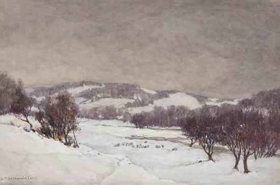 Appraisal: Beatrice Mary Seccombe Leech b Snow in the Valley watercolour