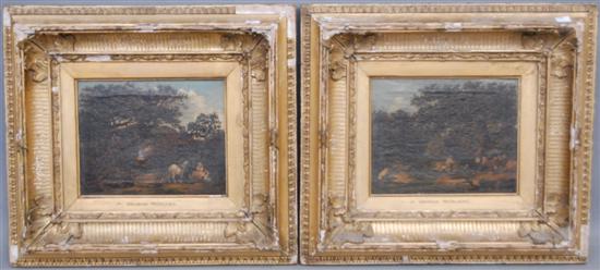 Appraisal: IN THE MANNER OF GEORGE MORLAND Pair late th C