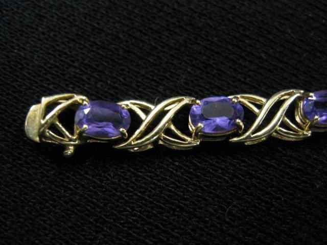 Appraisal: Amethyst Bracelet oval gems totaling carats in k yellow gold