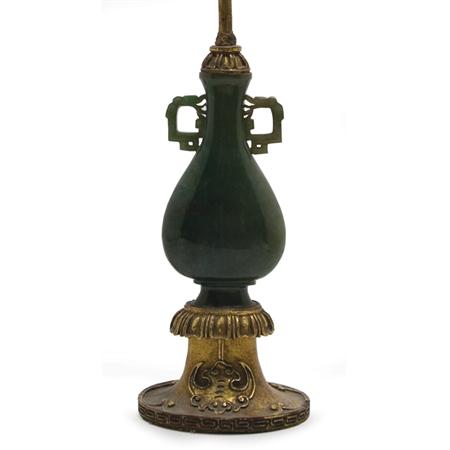 Appraisal: Gilt-Bronze Mounted Chinese Spinach Green Jade Vase Estimate -