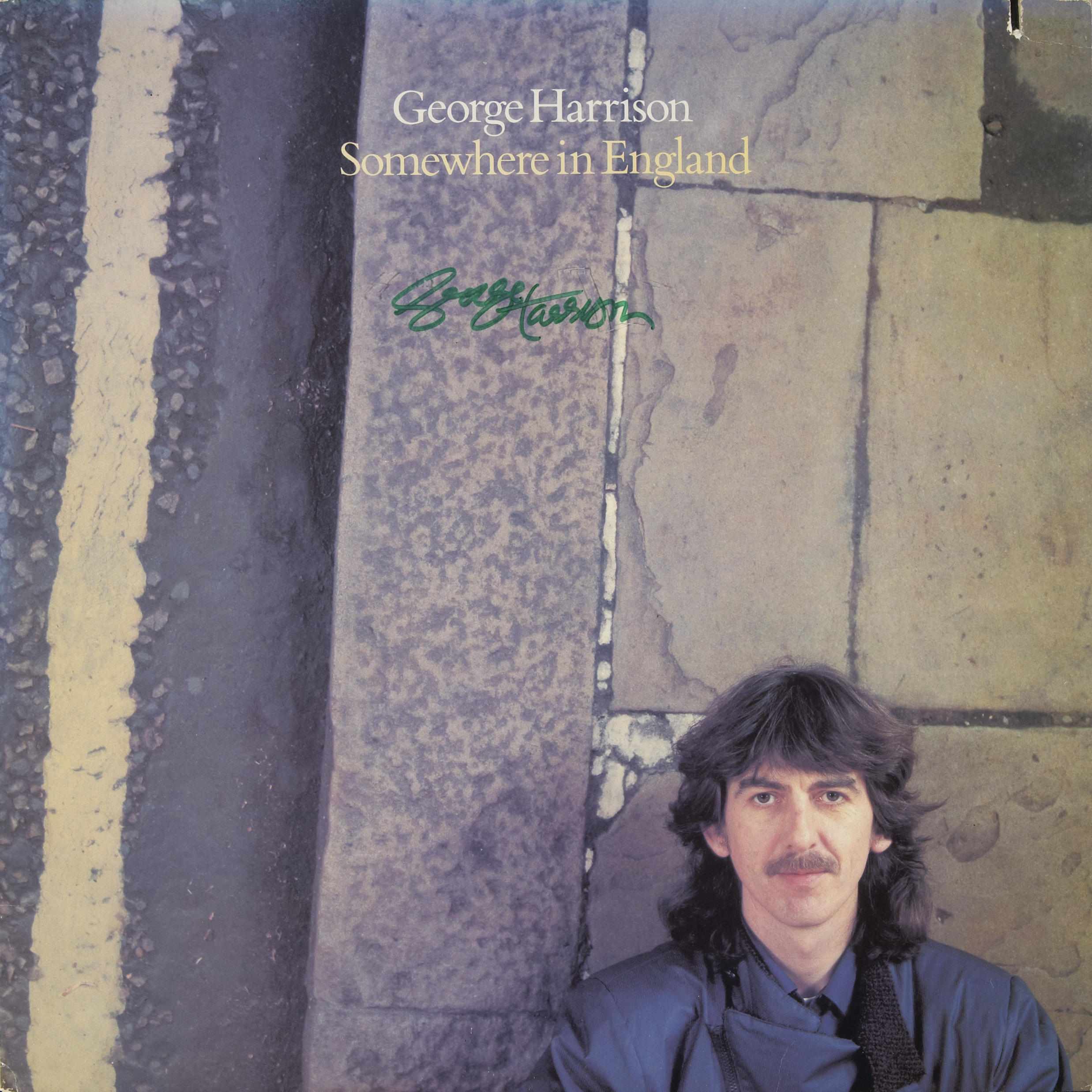 Appraisal: George Harrison signed album His second solo album Somwehere in